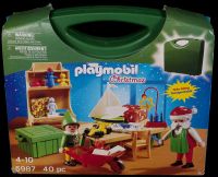 Playmobil #5987 40pc Christmas Santa's Workshop Take Along Case Playset